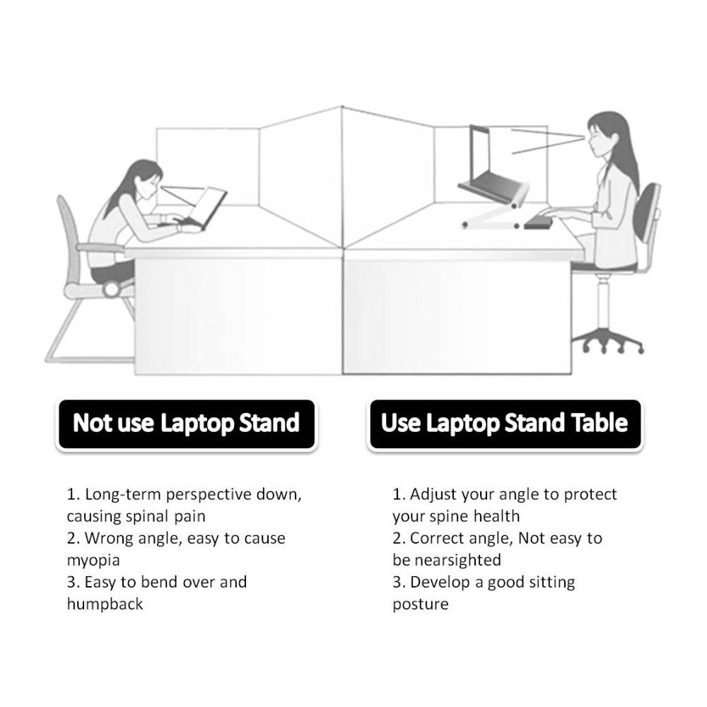 Adjustable Ergonomic Laptop Stand - Foldable Design