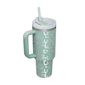 40oz Insulated Tumbler with Handle & Straw
