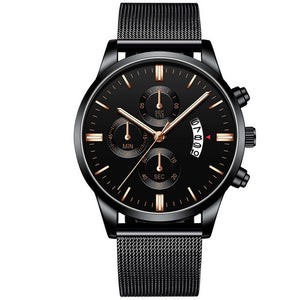 Mens Business Luxury Mesh Watch
