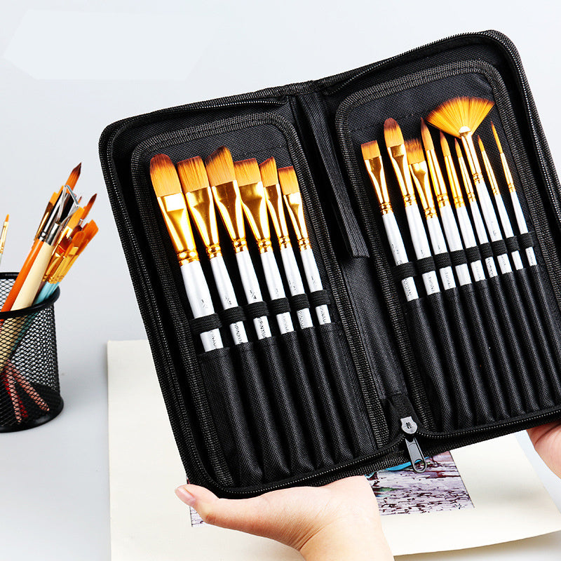 15-Piece Acrylic Paint Brush Set