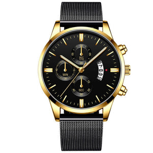 Mens Business Luxury Mesh Watch