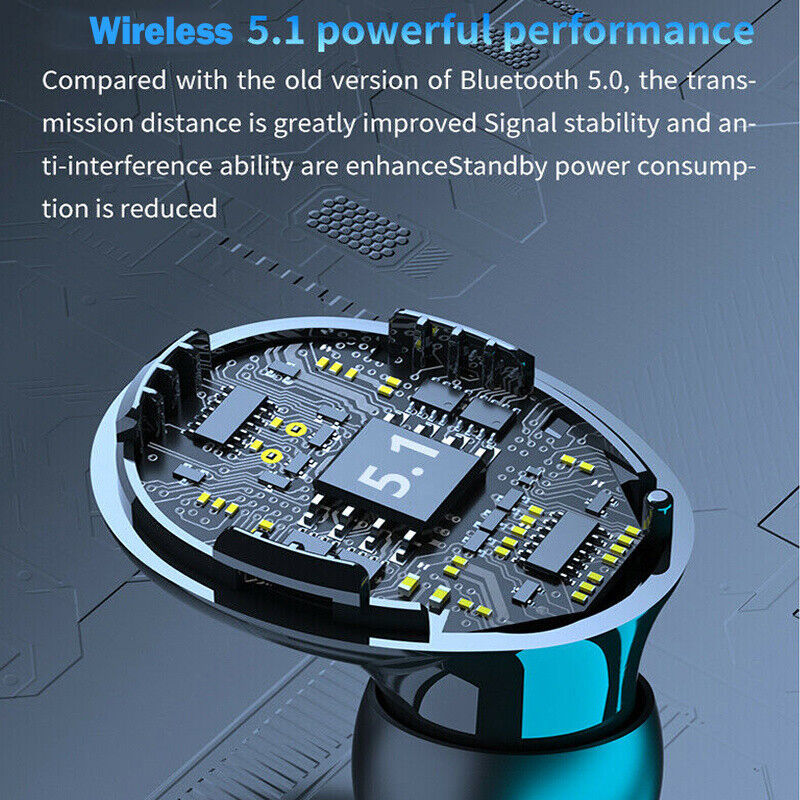 Waterproof Bluetooth Sports Earbuds with Digital Display