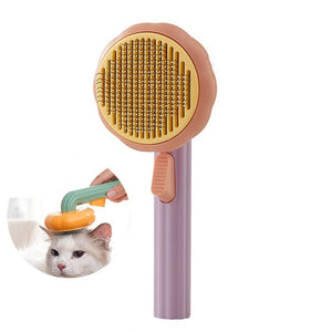 Pet Cat Brush Steel Wire Self-Cleaning
