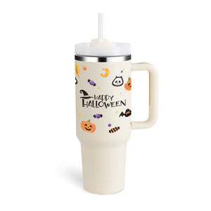 40oz Insulated Tumbler with Handle & Straw