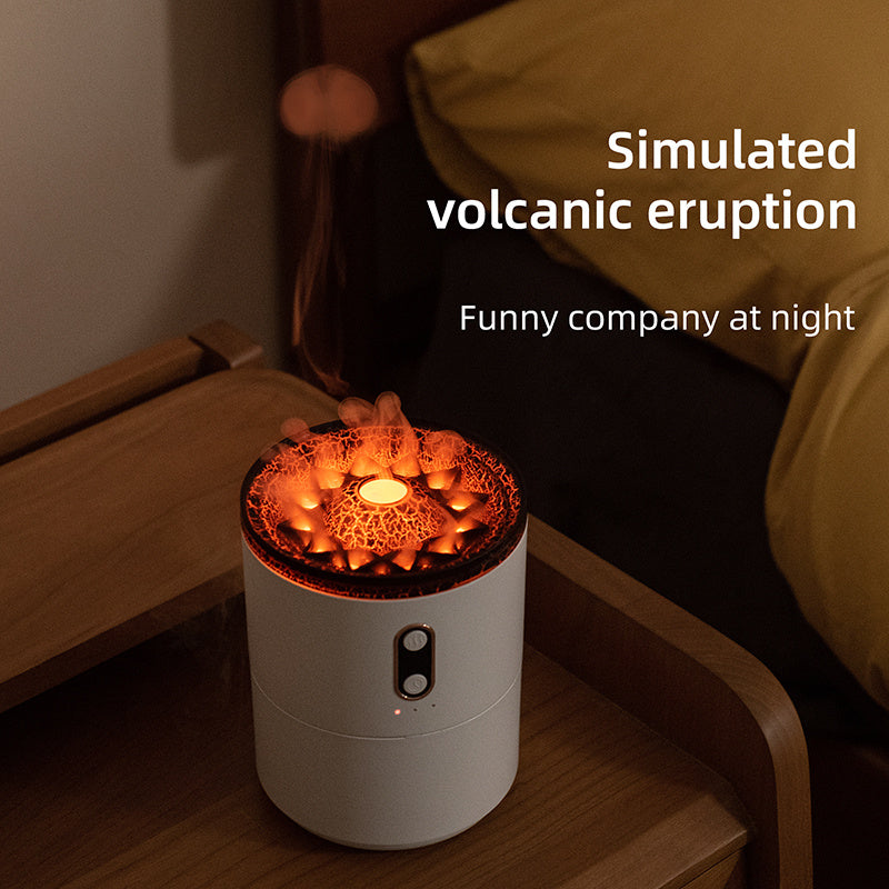 Volcanic Flame Aromatherapy Diffuser with Jellyfish Effect