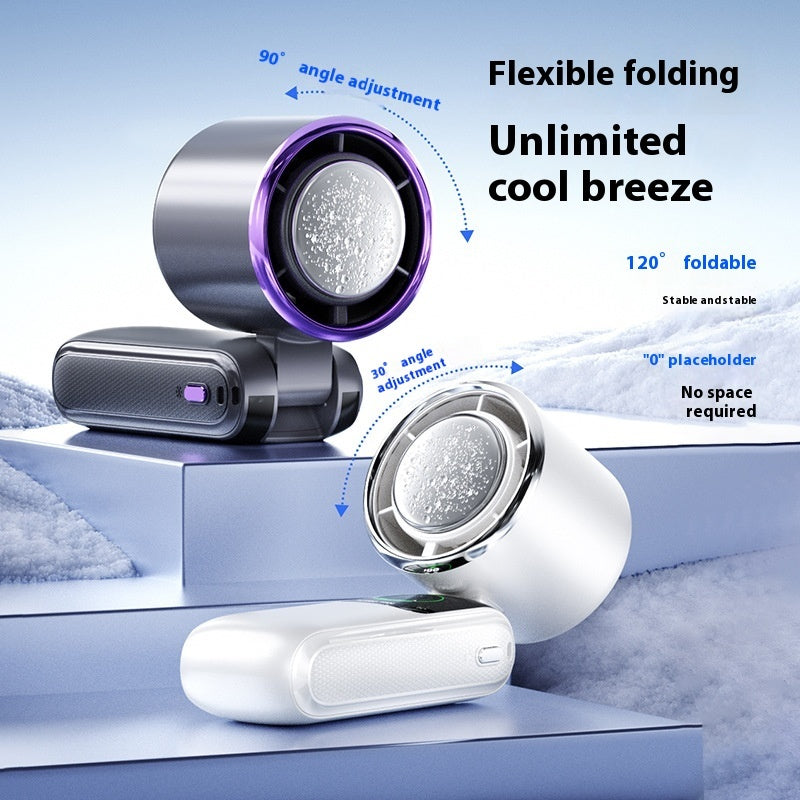 Rechargeable Handheld Fan with Cooling Ice Pack