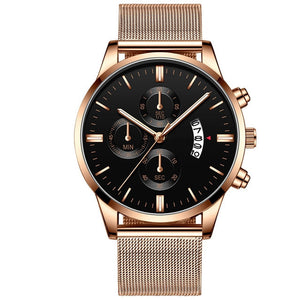 Mens Business Luxury Mesh Watch