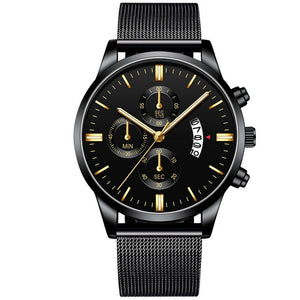 Mens Business Luxury Mesh Watch