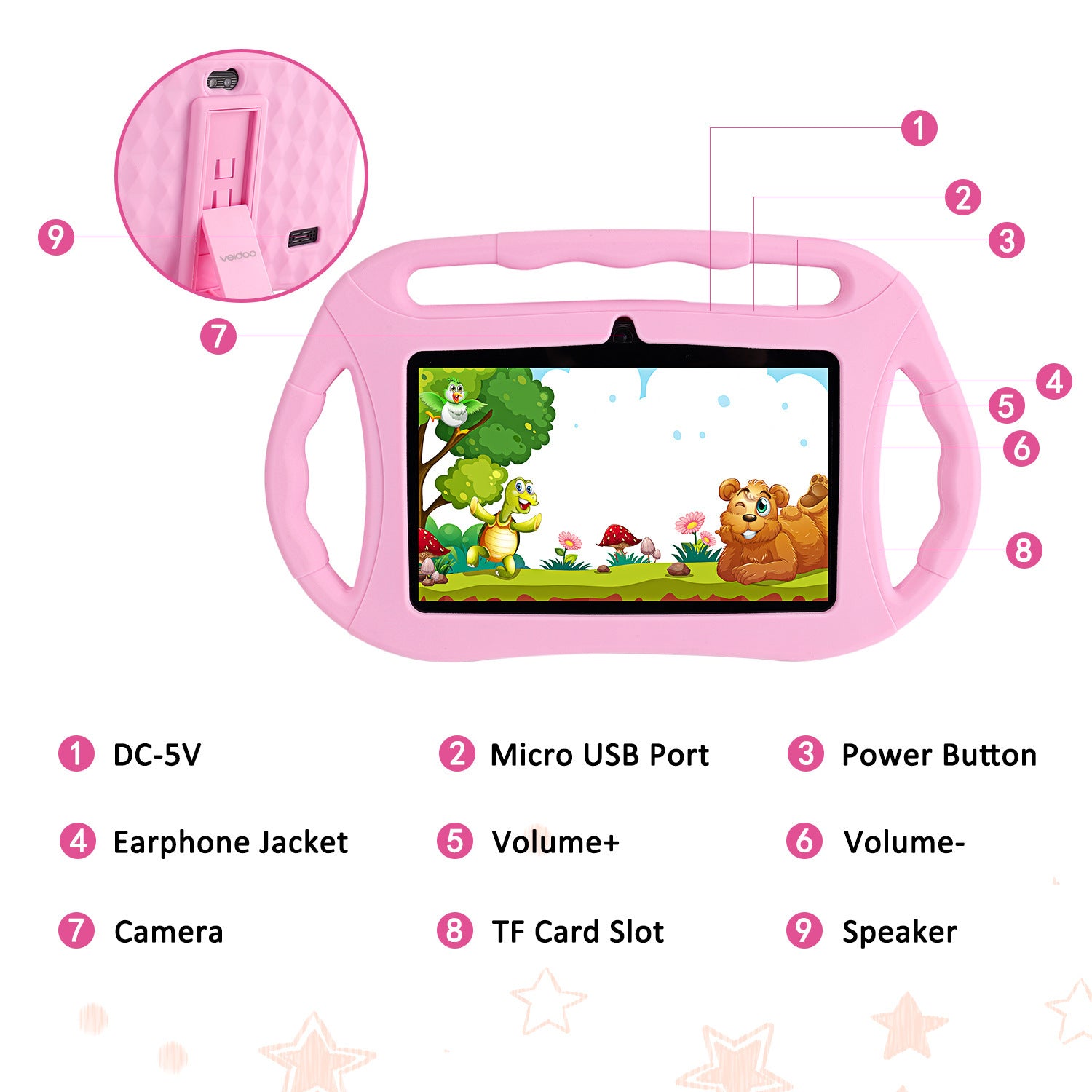7-Inch Kids' Learning Tablet with Protective Case