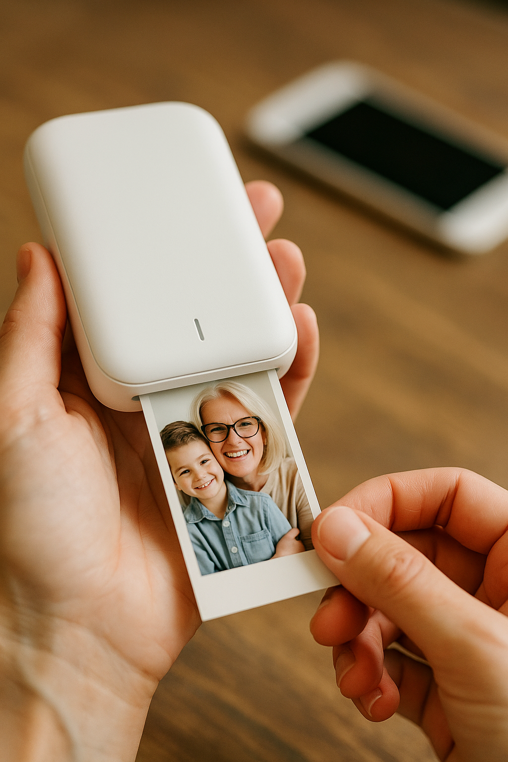 Portable Mini Printer for Smartphone Photos (No Ink Needed)