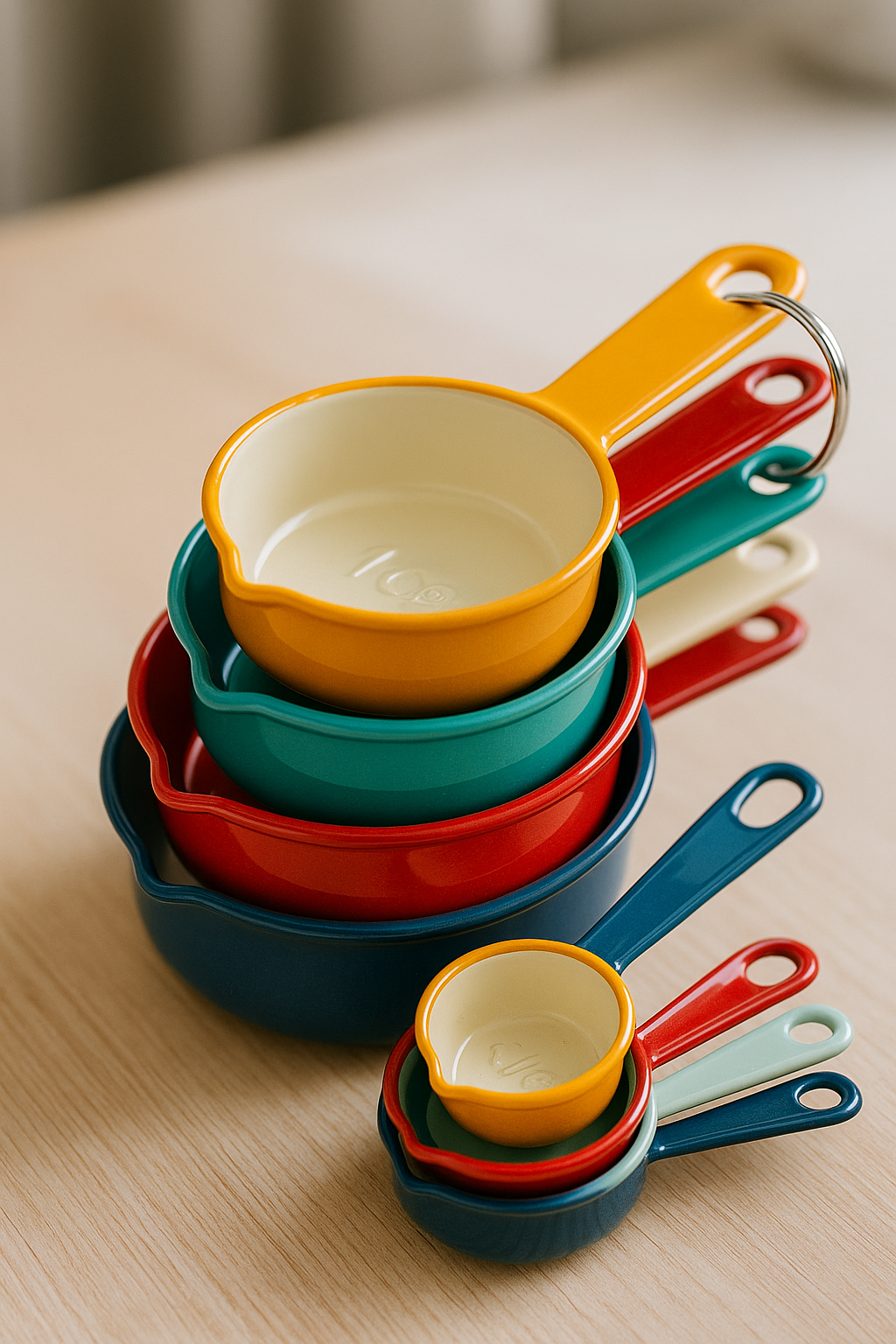 Colorful Enamel Measuring Cups & Spoons