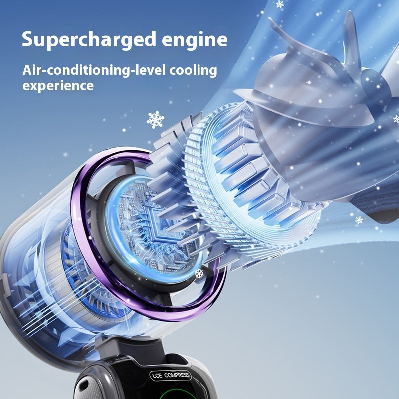 Rechargeable Handheld Fan with Cooling Ice Pack
