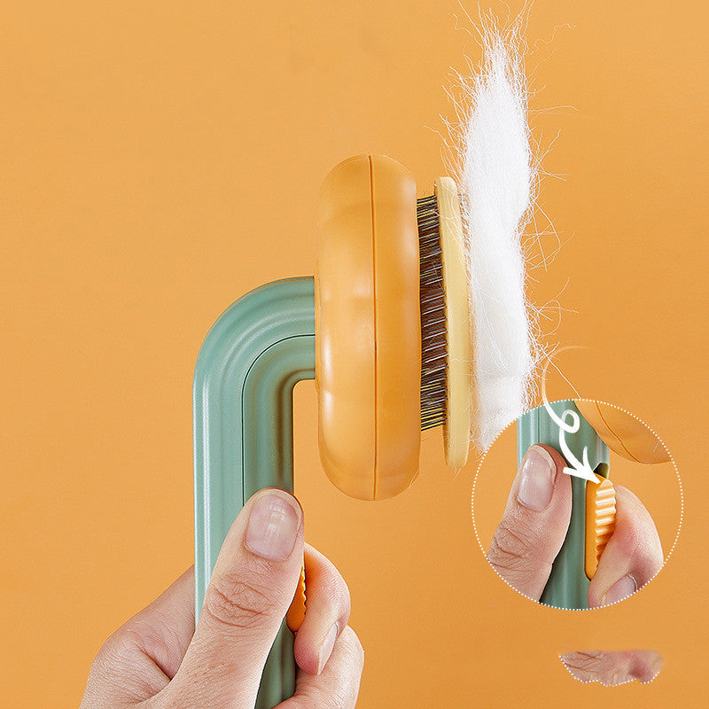 Pet Cat Brush Steel Wire Self-Cleaning