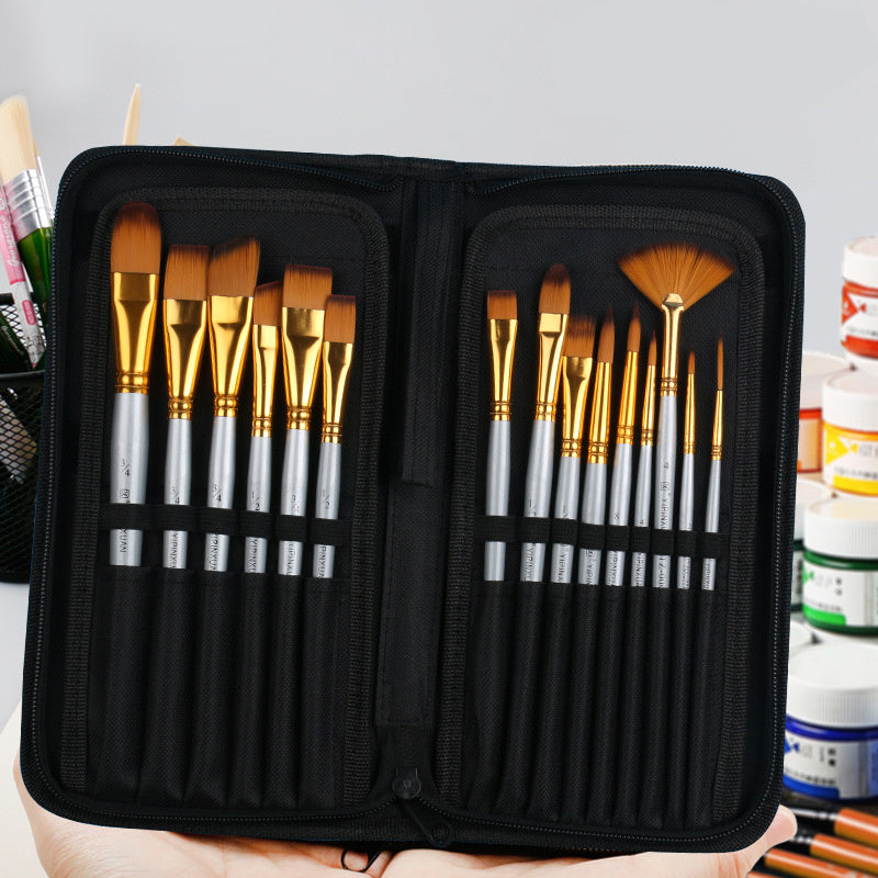 15-Piece Acrylic Paint Brush Set