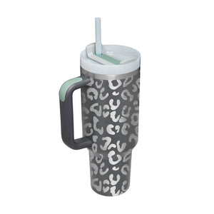 40oz Insulated Tumbler with Handle & Straw