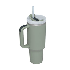 40oz Insulated Tumbler with Handle & Straw