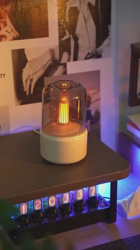 Candlelight Aromatherapy Humidifier with LED Ambiance