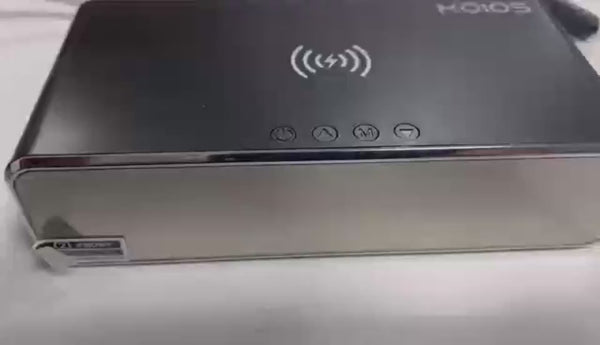 LED Mirror Alarm Clock with Wireless Phone Charging