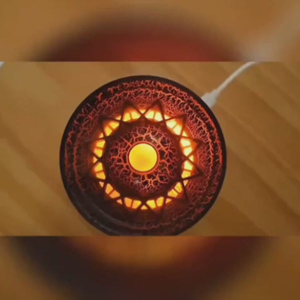 Volcanic Flame Aromatherapy Diffuser with Jellyfish Effect