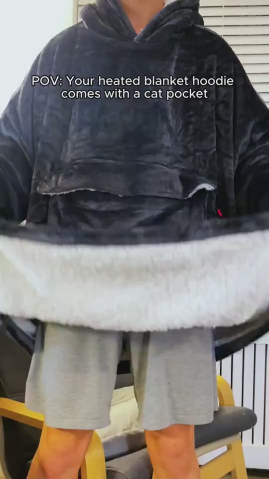 USB Heated Hoodie Blanket
