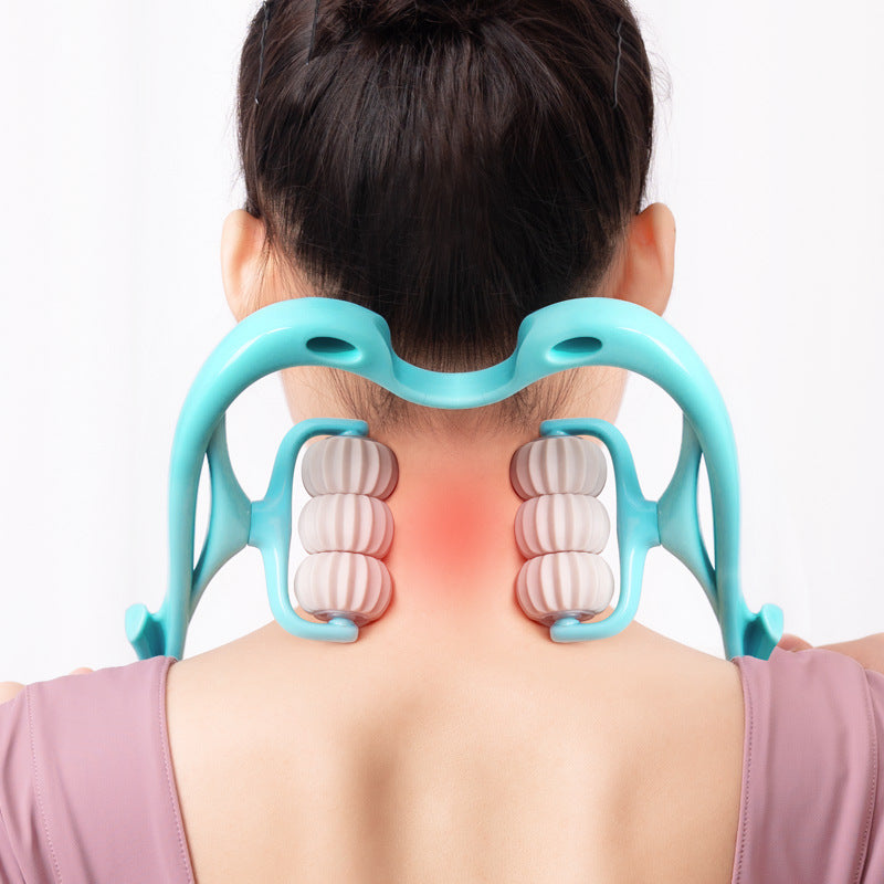 Six-Wheel Neck Massager with Crystal