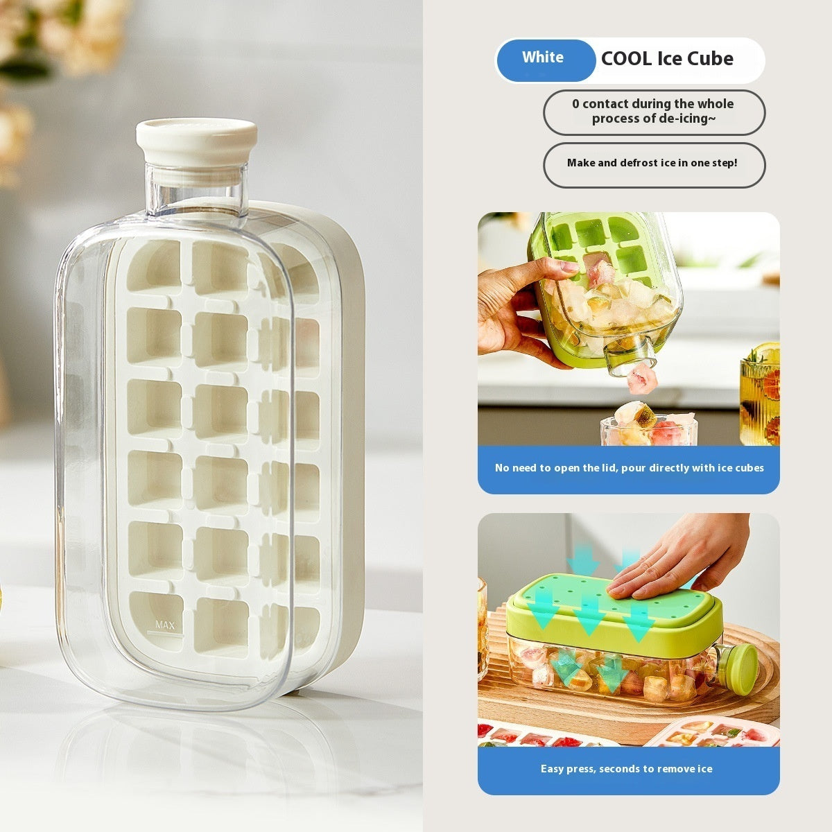 One-Click Instant Ice Maker Cup with Straw