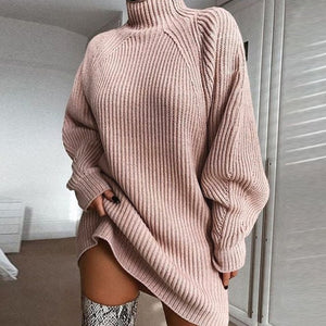 Turtleneck Sweater Dress