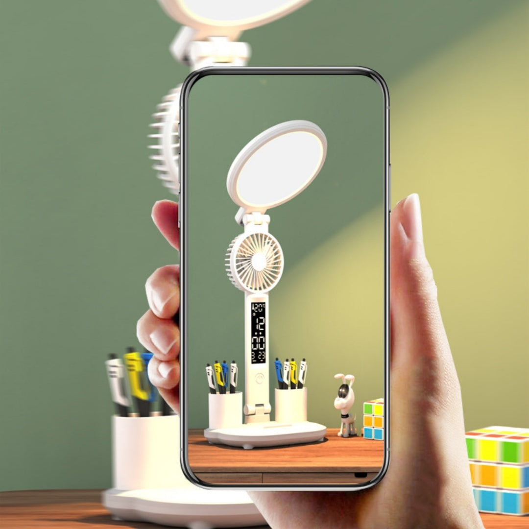 LED Clock Reading Lamp