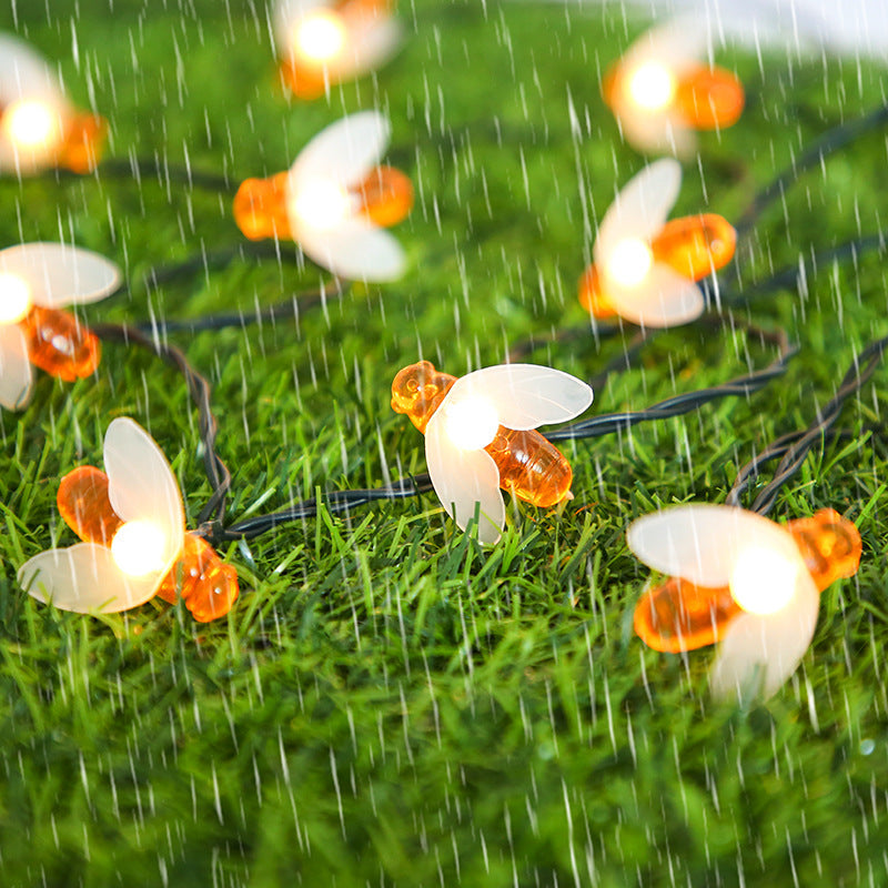 Solar Bee String Lights for Magical Garden Evenings