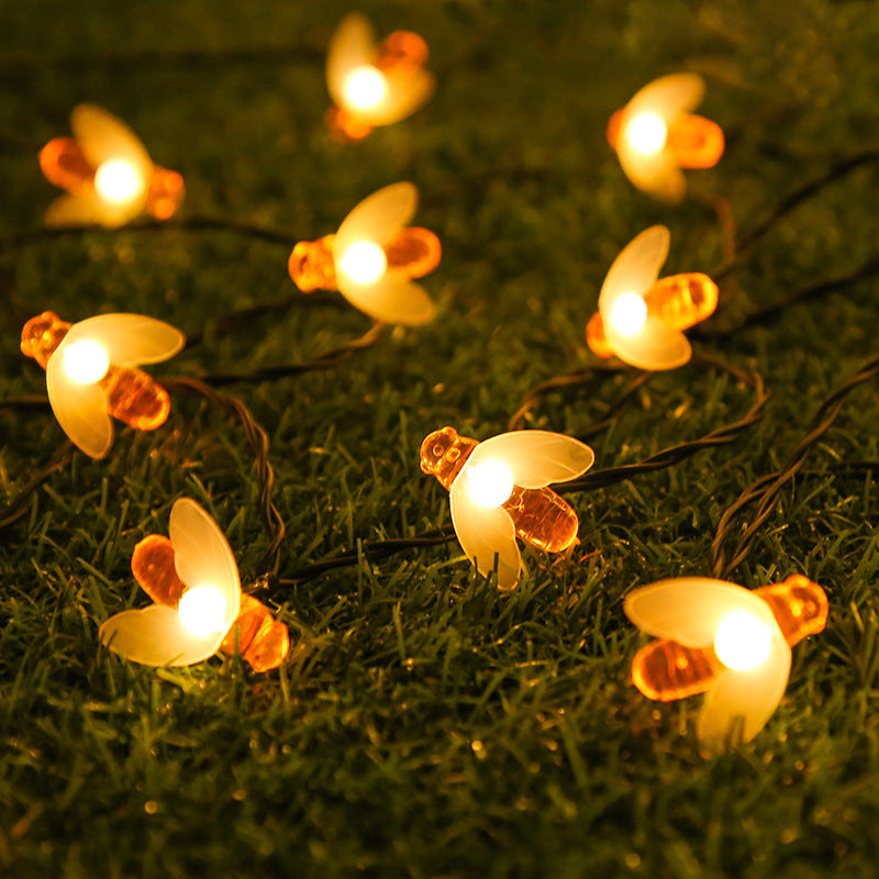 Solar Bee String Lights for Magical Garden Evenings