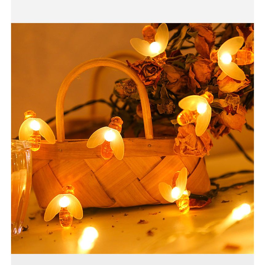 Solar Bee String Lights for Magical Garden Evenings