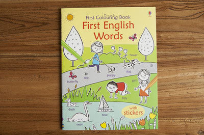 Usborne Colouring Book Baby Learn English Cartoon Coloring Book Painting Graffiti Sticker