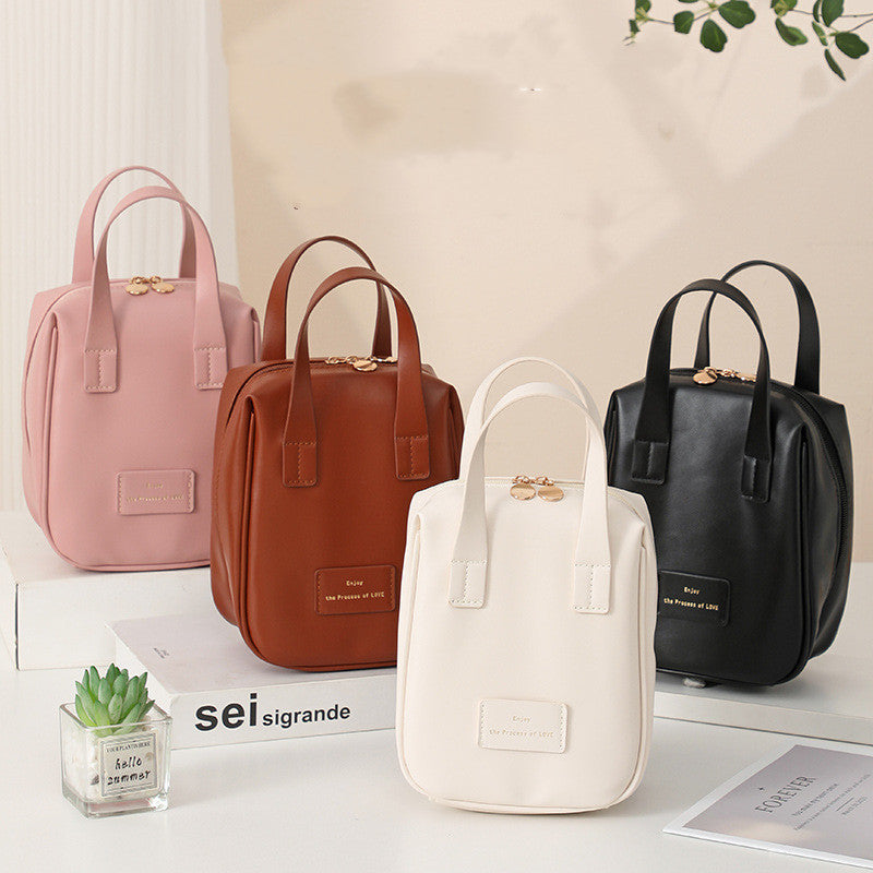 Women's Handle-top Cosmetic Bag Ins Fashion Shell-shaped Handbag Toiletry Bags Travel High Capacity Portable Storage Make Up Bag