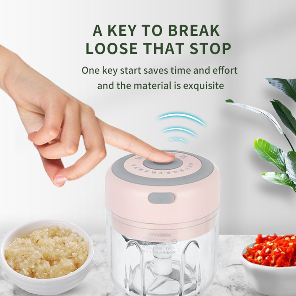 Mini Electric Garlic Chopper - USB Rechargeable