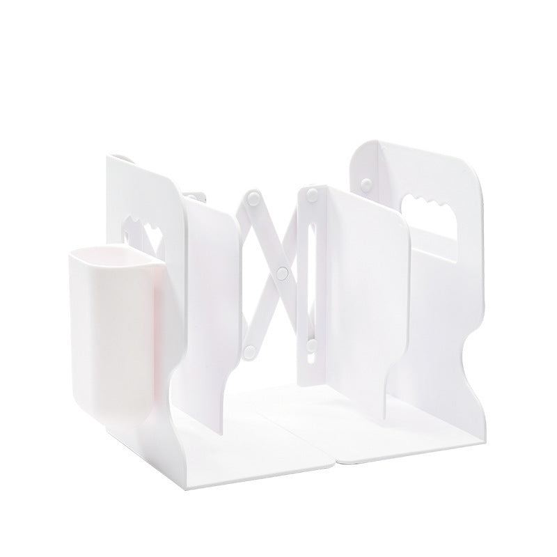 Retractable Bookends with Pen Holder