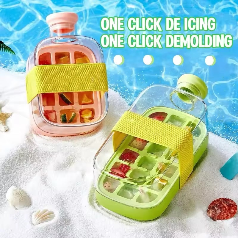 One-Click Instant Ice Maker Cup with Straw
