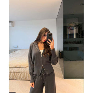 Two-Piece Cardigan Suit