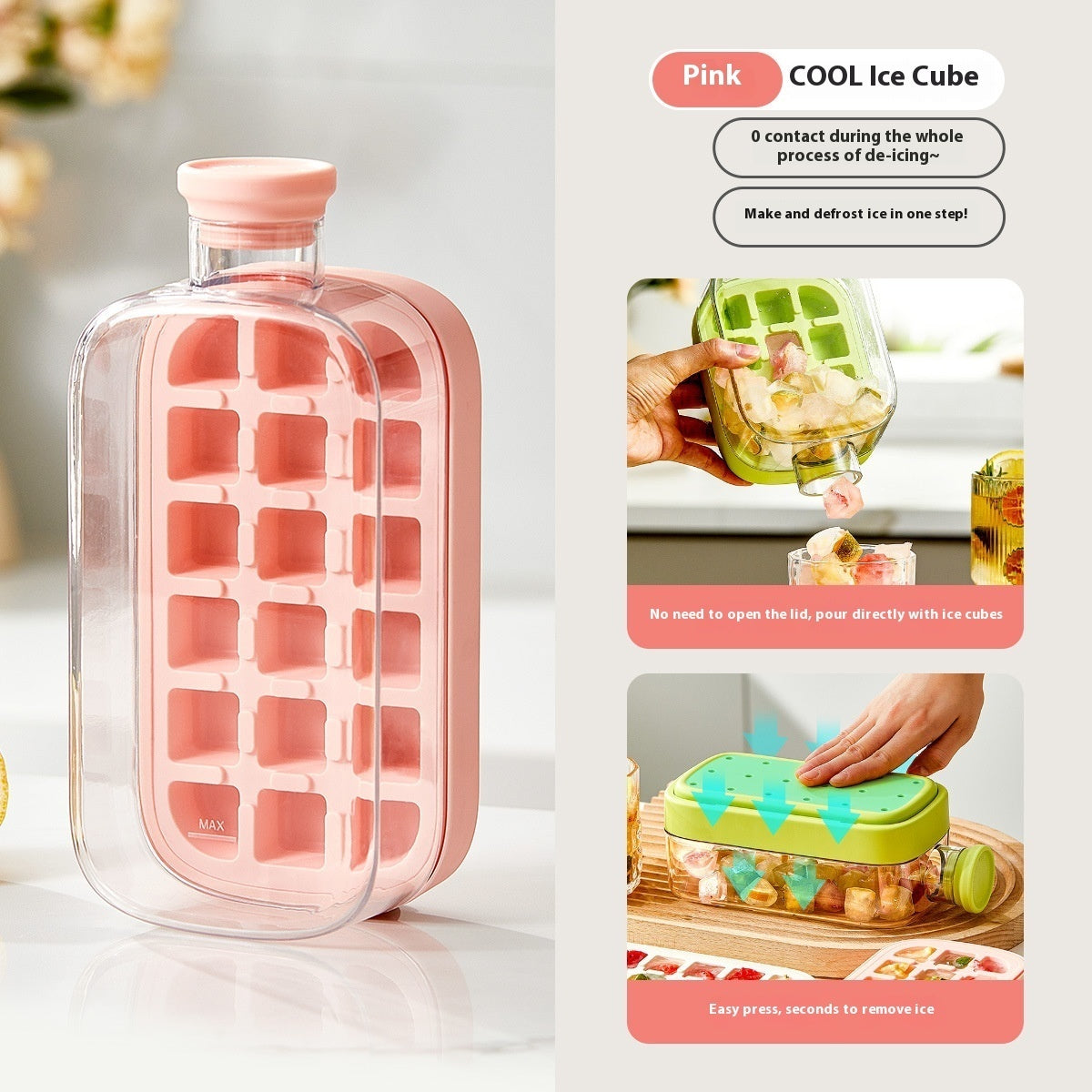 One-Click Instant Ice Maker Cup with Straw