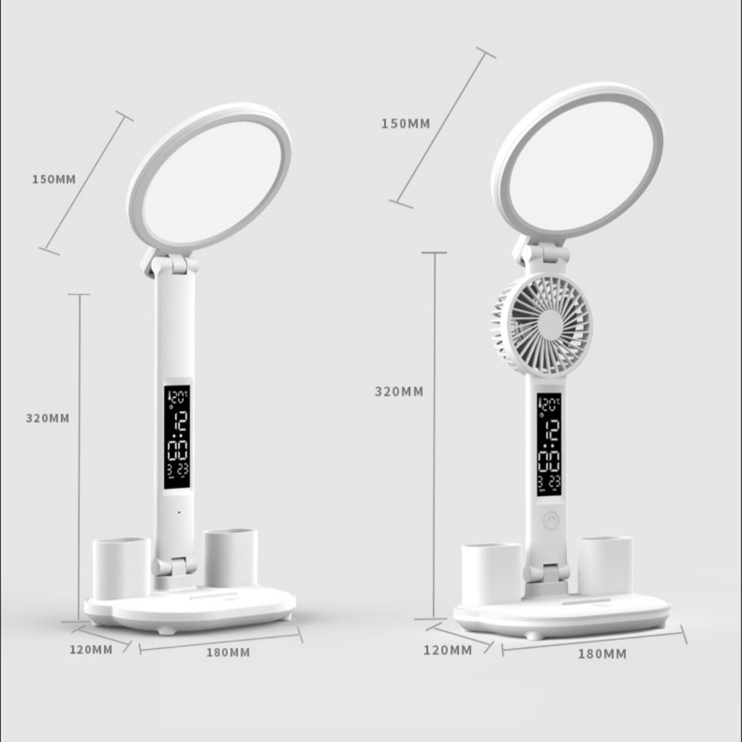 LED Clock Reading Lamp