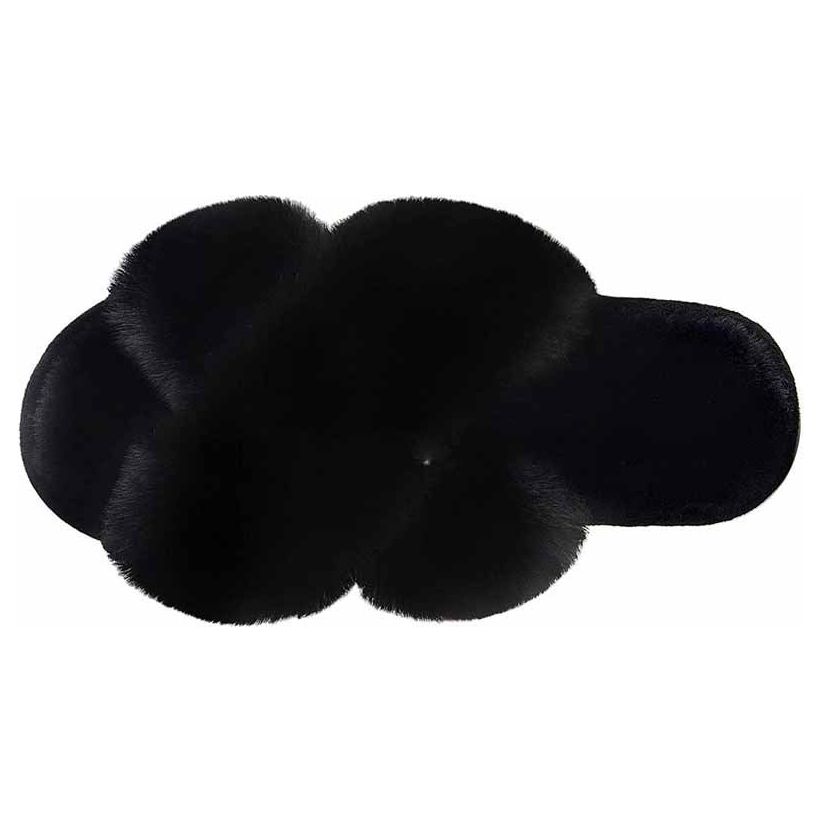 Women Fashion Warm Fluffy Slippers Cozy Faux Fur Cross Indoor Floor Slides Flat Soft Furry Ladies Female Celebrities Flip Flops