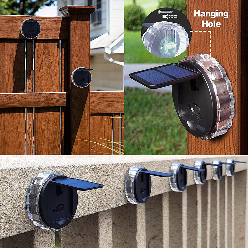 Round Solar Wall Light for Elegant Outdoor Ambiance