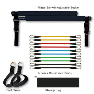 Portable Pilates Bar with Resistance Bands