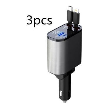 Metal Car Charger 100W Super Fast Charging Car Cigarette Lighter USB And TYPE-C Adapter