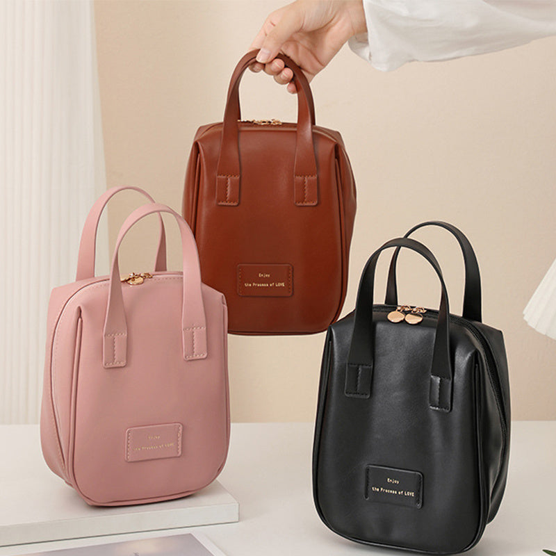 Women's Handle-top Cosmetic Bag Ins Fashion Shell-shaped Handbag Toiletry Bags Travel High Capacity Portable Storage Make Up Bag
