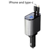 Metal Car Charger 100W Super Fast Charging Car Cigarette Lighter USB And TYPE-C Adapter