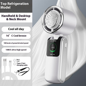 Rechargeable Handheld Fan with Cooling Ice Pack