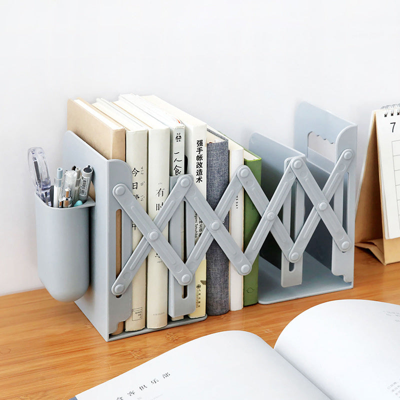 Retractable Bookends with Pen Holder
