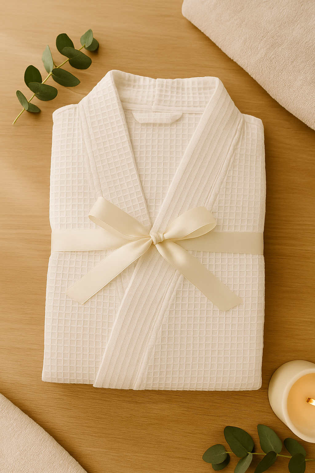 Soft Touch Waffle Bathrobe – One Size Fits Most