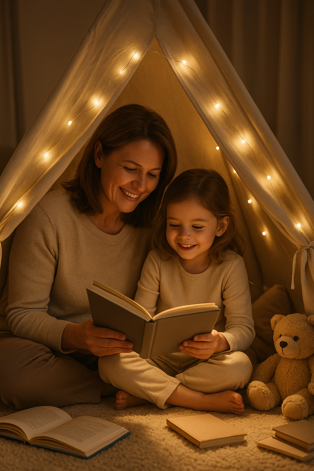 Storytime Tent with Fairy Lights A Magical Reading Hideaway