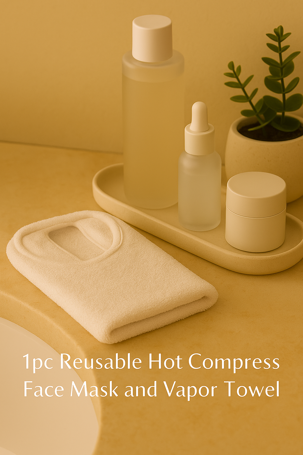 1pc Reusable Hot Compress Face Mask and Vapor Towel
